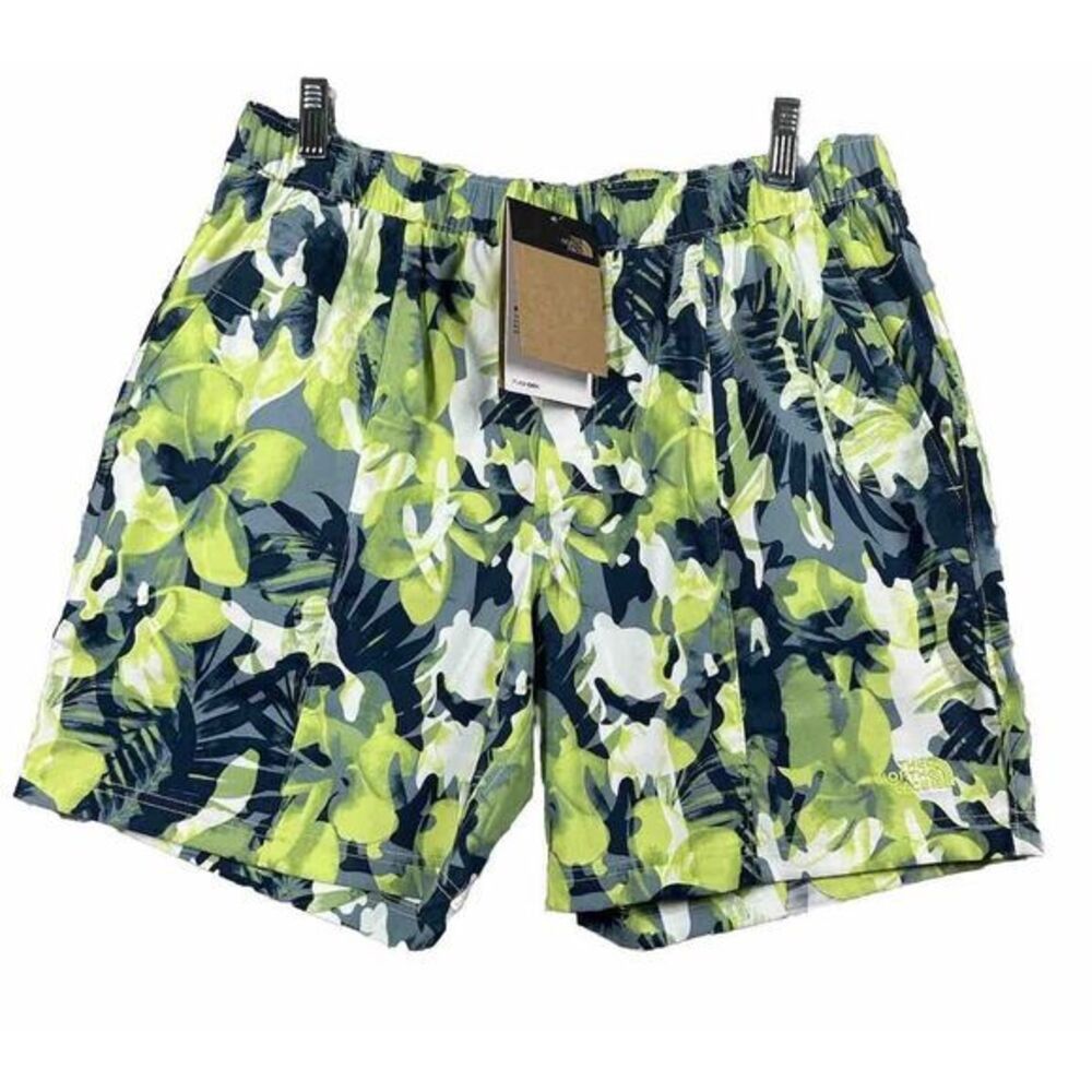 New The North‎ Face Swim Trunks Mens Classic Hybrid Flash Dry Green Floral M